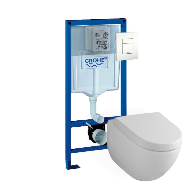 Villeroy & Boch Subway 2.0 toiletset met Grohe Rapid SL en Grohe Skate Cosmopolitan bedieningspaneel Top Merken Winkel