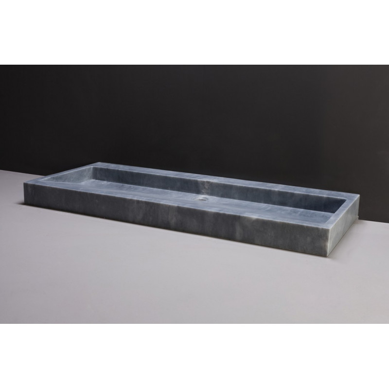 Forzalaqua Palermo Wastafel 100 cm Cloudy Marmer Gezoet 100,5x51,5x9 cm 1 wasbak zonder kraangaten