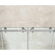 Gradara Twinroller 4-delige Schuifdeur (160x200 cm) 8 mm Dik Helder Glas