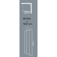 Plieger Economy Schuifdeur (90x185 cm) Aluminium 2,2 mm Dik Decor Glas