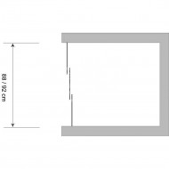 Plieger Economy Schuifdeur (90x185 cm) Aluminium 2,2 mm Dik Decor Glas