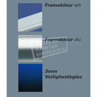 Plieger Class Draaideur (90x185 cm) Wit 3 mm Dik Helder Glas