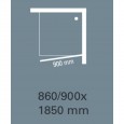 Plieger Class Draaideur (90x185 cm) Wit 3 mm Dik Helder Glas