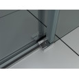 Wiesbaden Halle Schuifdeur (120x200 cm) Aluminium 8 mm Dik Helder Glas