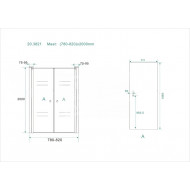 Wiesbaden Teur Dubbele Pendeldeur (80x200 cm) Chroom 6 mm Dik Helder Glas