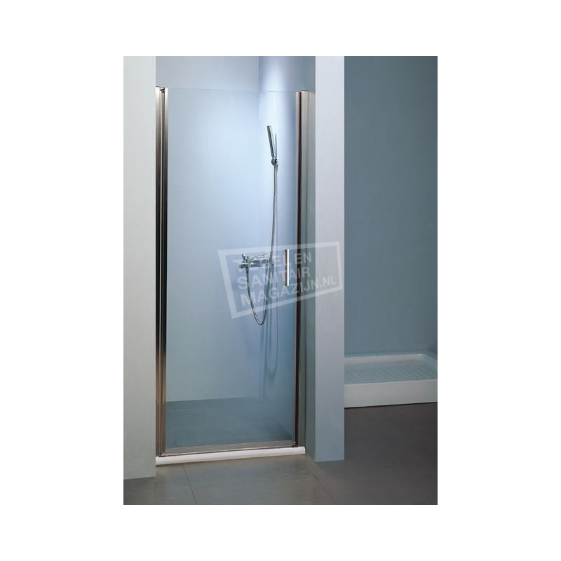 Sanilux Luxe Draaideur met profiel (70x200 cm) Aluminium 6 mm Dik Helder Glas