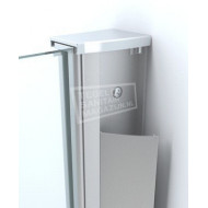 Wiesbaden Anlauf 90x200 cm inloopdouche met Muurprofiel 10 mm