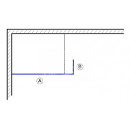 Plieger Panorama Douchewand + Draaideur 90x30x200 cm met Muursteun 100 cm Chroom