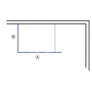 Beuhmer Penin 100x70x200 cm inloopdouche met Muurprofiel/Hoekprofiel 10 mm