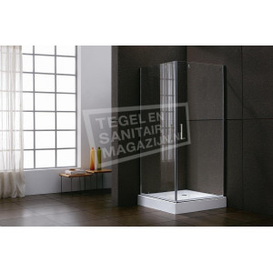 Sanilux Twice (90x90x200 cm) douchecabine vierkant 2 swingdeuren 6 mm