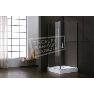 Sanilux Twice (90x90x200 cm) douchecabine vierkant 2 swingdeuren 6 mm