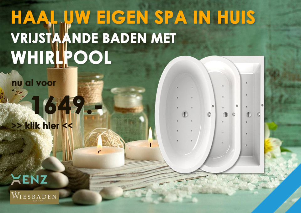 Vrijstaande baden met whirlpoolsysteem